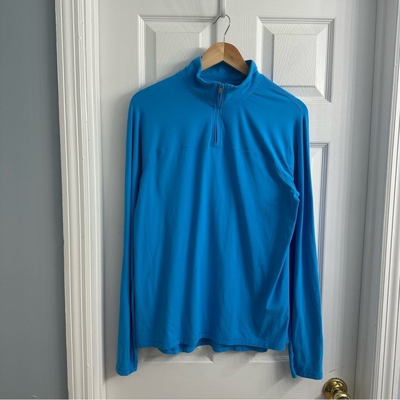Lululemon Long Sleeve Athletic Shirt Sweatshirt Bright Blue Size Extra Large - Picture 3 of 5